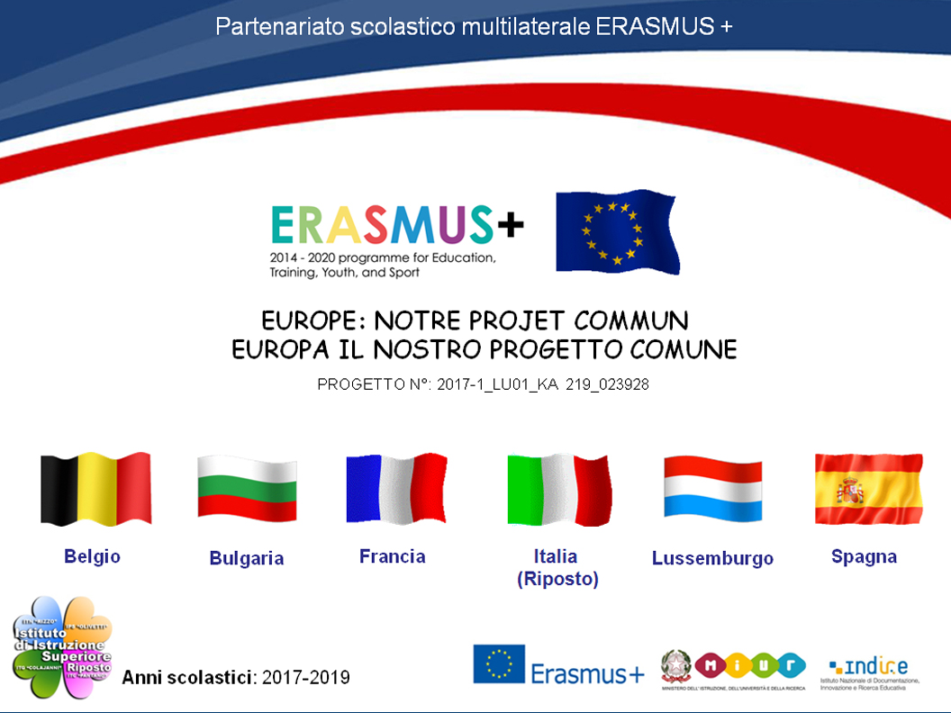 Cover ERASMUS EUROPE NOTRE PROJET COMMUN