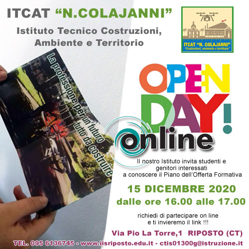 OPEN DAY ITCAT 15 DICEMBRE 2020
